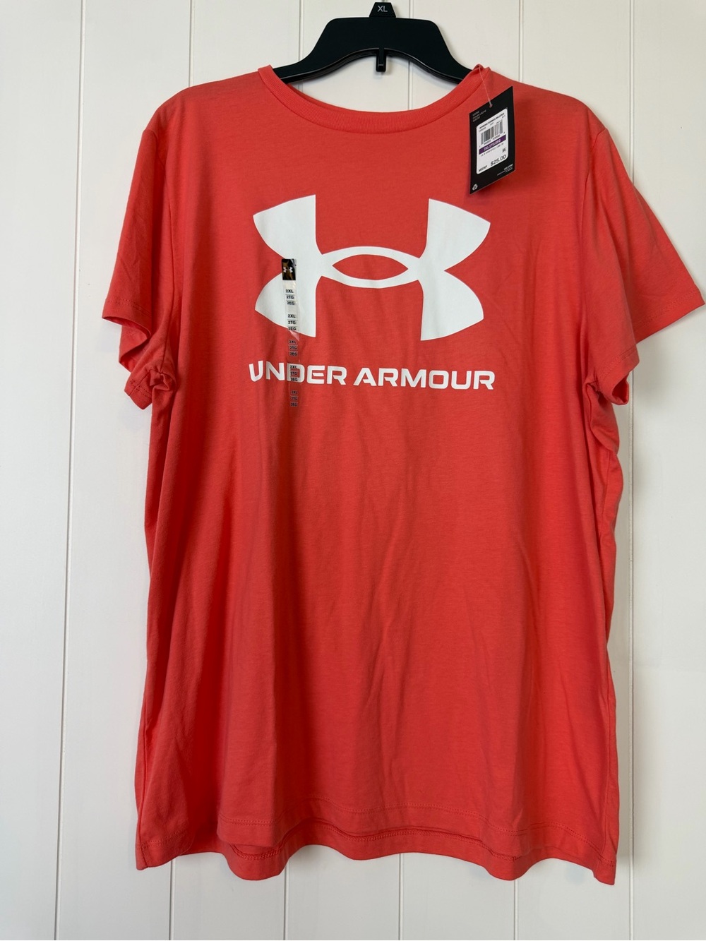 Under Armour Coral Red Short-Sleeve Logo Tee